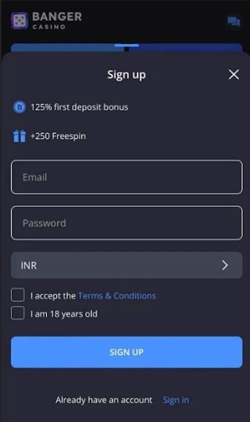 fill out the player's profile